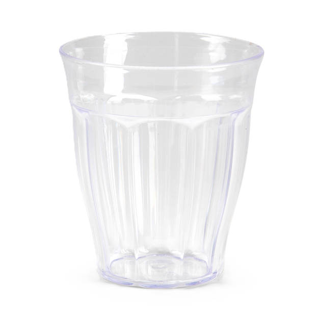 Plasticforte onbreekbare Picardi drinkglazen - 10x stuks - kunststof - transparant - 250 ml - Drinkglazen