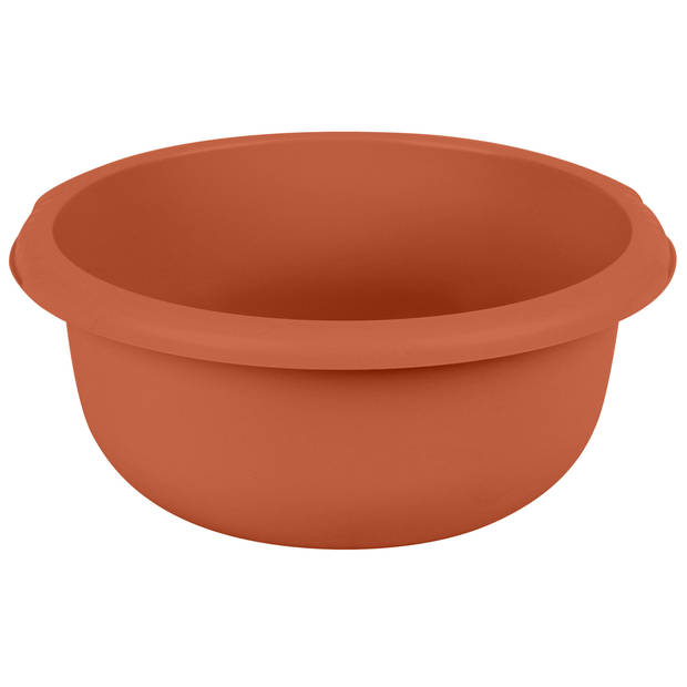 Urban Living Afwasteilen set - kunststof - 10/15 Liter - terracotta - teiltjes - Afwasbak