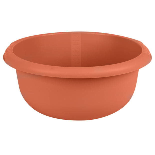 Urban Living Afwasteilen set - kunststof - 10/15 Liter - terracotta - teiltjes - Afwasbak