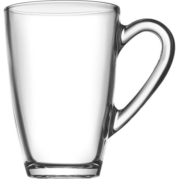 Pasabahce Koffie/thee glazen - set 2x stuks - transparant glas - 330 ml - Koffie- en theeglazen
