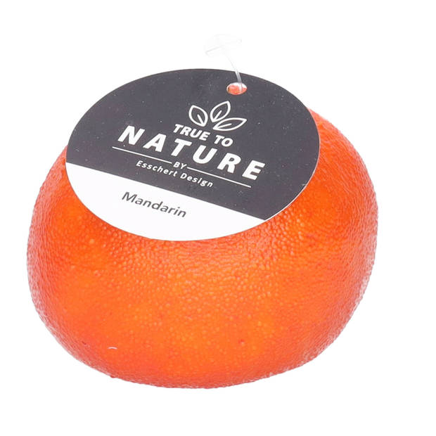 Esschert Design kunstfruit decofruit - 4x - mandarijn/mandarijnen - ongeveer 6 cm - oranje - Kunstbloemen