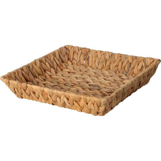 H&S Collection Broodmand - gevlochten riet - naturel - 29 x 29 x 6 cm - broodmand