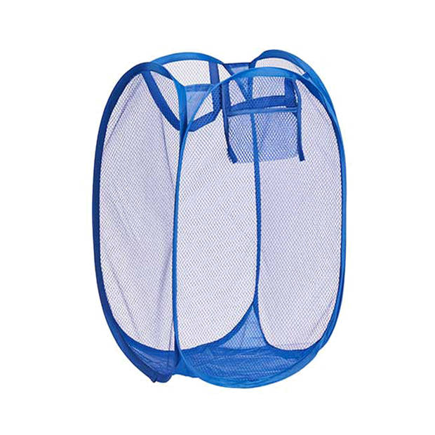 Kipit Wasmand flexibel/opvouwbaar - donkerblauw - kunststof - 33 x 33 x 58 cm - 60 liter - Wasmanden