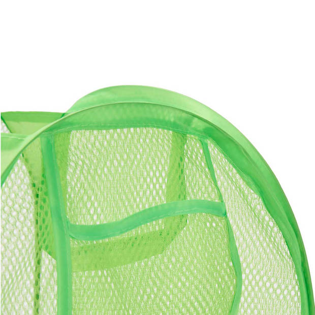 Kipit Wasmand flexibel/opvouwbaar - groen - kunststof - 33 x 33 x 58 cm - 60 liter - Wasmanden