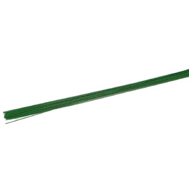 HBX Natural Living Bloemendraad/binddraad - 20x - groen - 1,2 x 400 mm - Kerststukjes