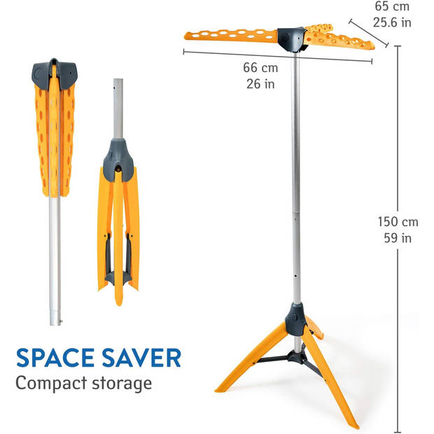 Tatkraft PALM Stevig Ruimtebesparend Inklapbaar Droogrek