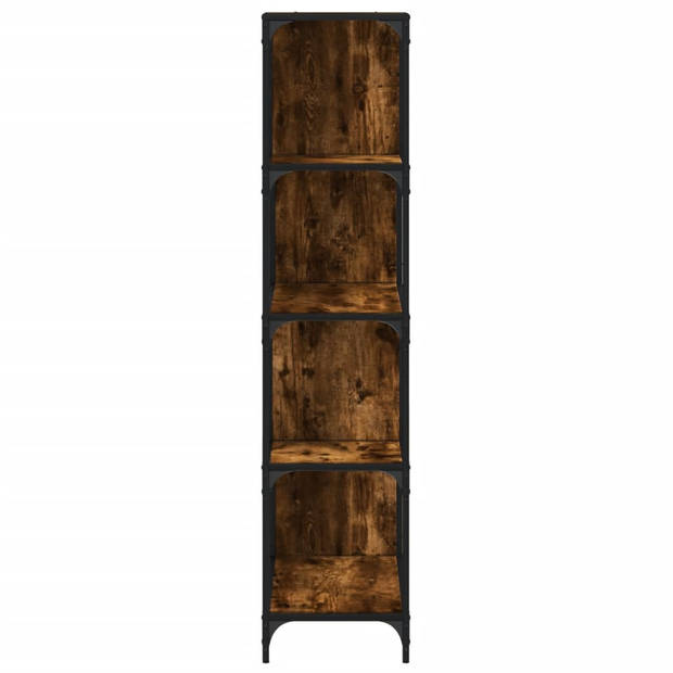 vidaXL Boekenkast 4-laags 139x33,5x149 cm bewerkt hout gerookt eiken