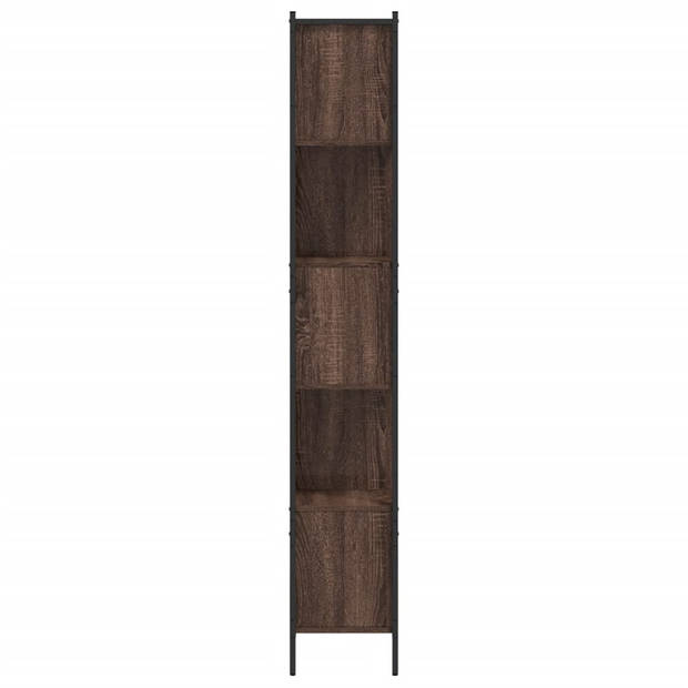 vidaXL Boekenkast 102x28x172 cm bewerkt hout bruin eikenkleur