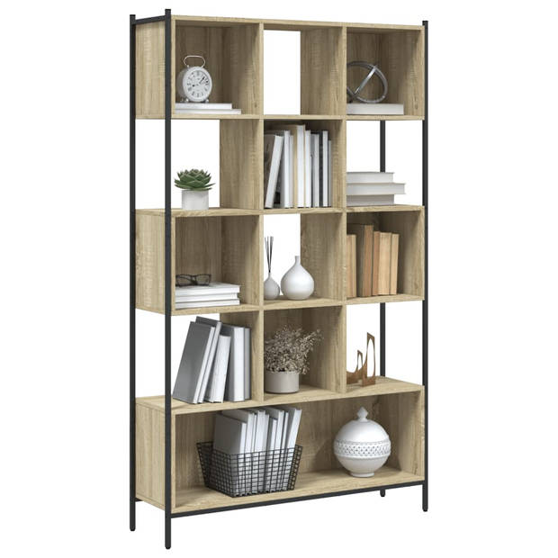 vidaXL Boekenkast 102x28x172 cm bewerkt hout sonoma eikenkleurig