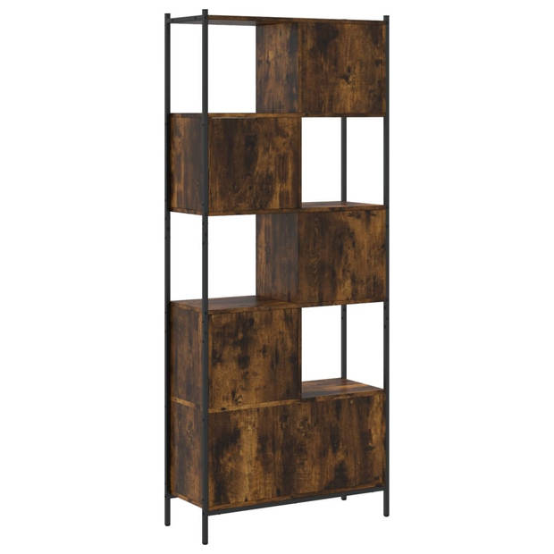 vidaXL Boekenkast 72x28x172 cm bewerkt hout gerookt eikenkleurig