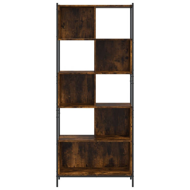 vidaXL Boekenkast 72x28x172 cm bewerkt hout gerookt eikenkleurig