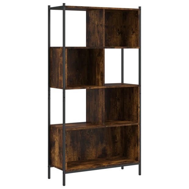 vidaXL Boekenkast 72x28x172 cm bewerkt hout gerookt eikenkleurig