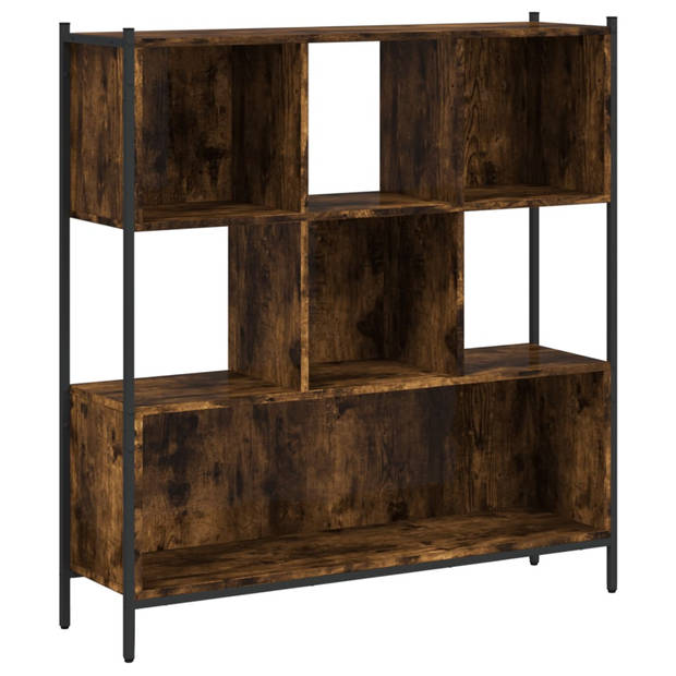 vidaXL Boekenkast 102x28x172 cm bewerkt hout gerookt eikenkleurig