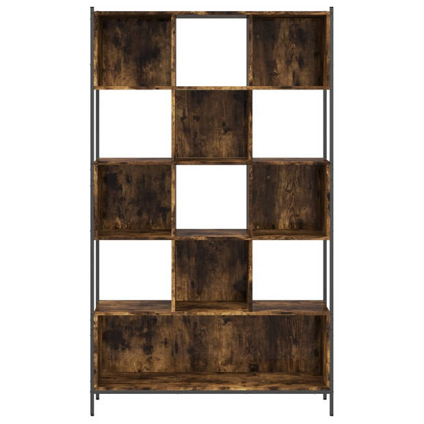 vidaXL Boekenkast 102x28x172 cm bewerkt hout gerookt eikenkleurig