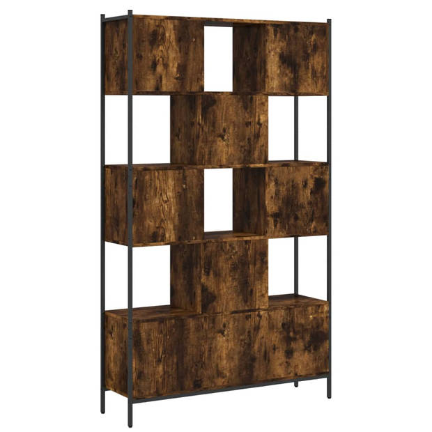 vidaXL Boekenkast 102x28x172 cm bewerkt hout gerookt eikenkleurig