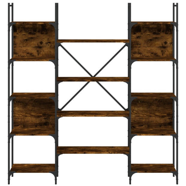 vidaXL Boekenkast 155,5x24x166,5 cm bewerkt hout gerookt eikenkleurig