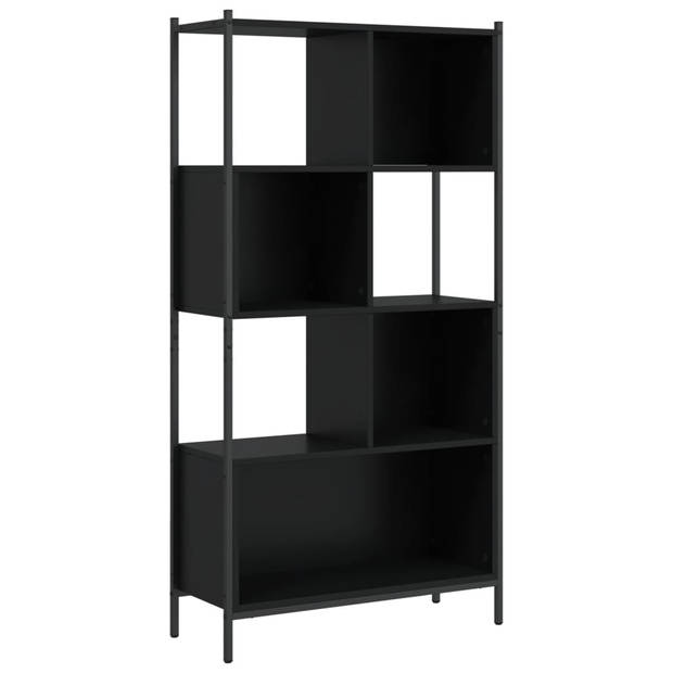 vidaXL Boekenkast 72x28x172 cm bewerkt hout zwart