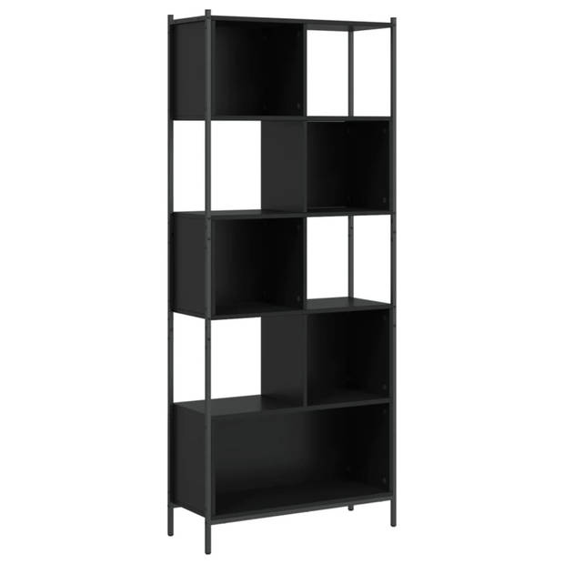 vidaXL Boekenkast 72x28x172 cm bewerkt hout zwart