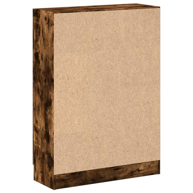 vidaXL Boekenkast 82,5x30,5x115 cm bewerkt hout gerookt eikenkleurig