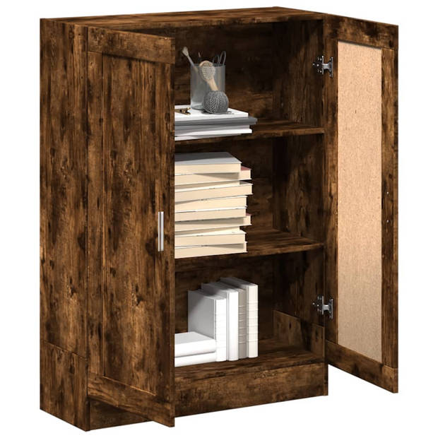 vidaXL Boekenkast 82,5x30,5x115 cm bewerkt hout gerookt eikenkleurig