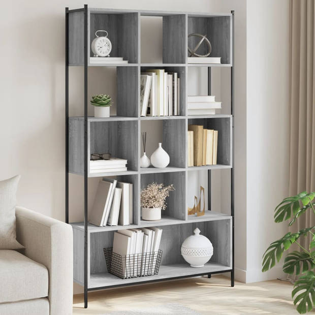 vidaXL Boekenkast 102x28x172 cm bewerkt hout grijs sonoma eikenkleurig