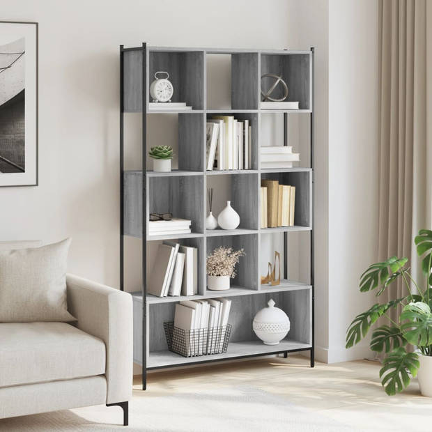 vidaXL Boekenkast 102x28x172 cm bewerkt hout grijs sonoma eikenkleurig