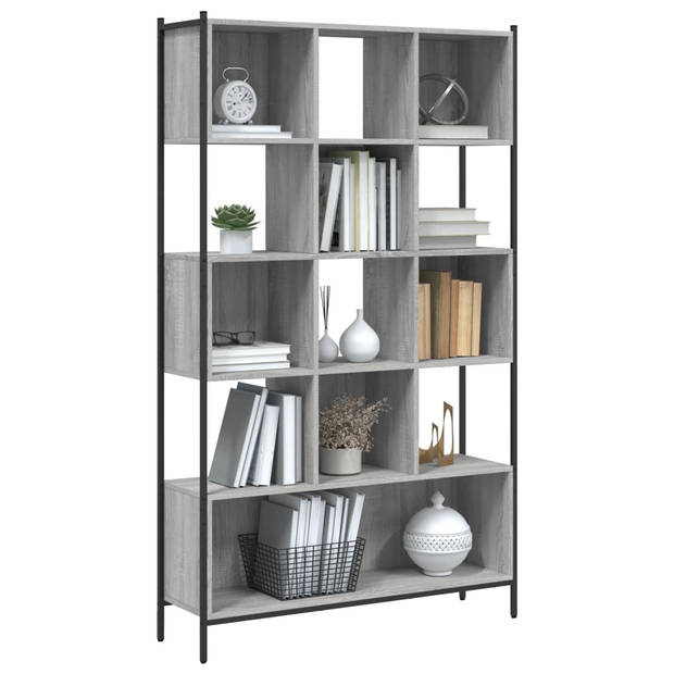 vidaXL Boekenkast 102x28x172 cm bewerkt hout grijs sonoma eikenkleurig