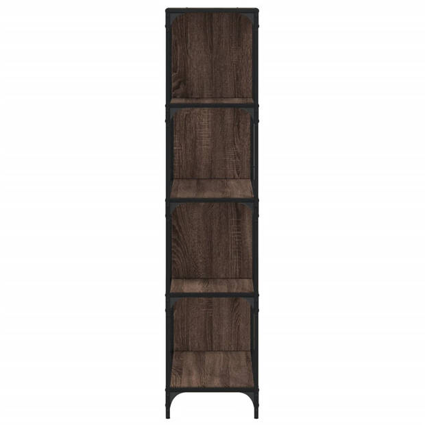 vidaXL Boekenkast 4-laags 139x33,5x149 cm bewerkt hout bruin eiken