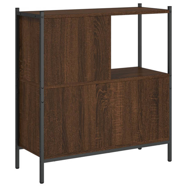 vidaXL Boekenkast 72x28x77,5 cm bewerkt hout bruin eikenkleur