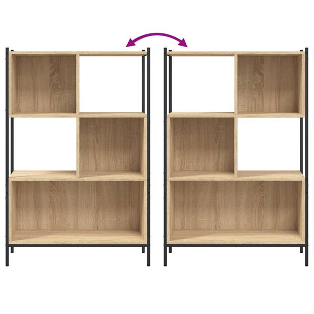 vidaXL Boekenkast 72x28x109 cm bewerkt hout sonoma eikenkleurig