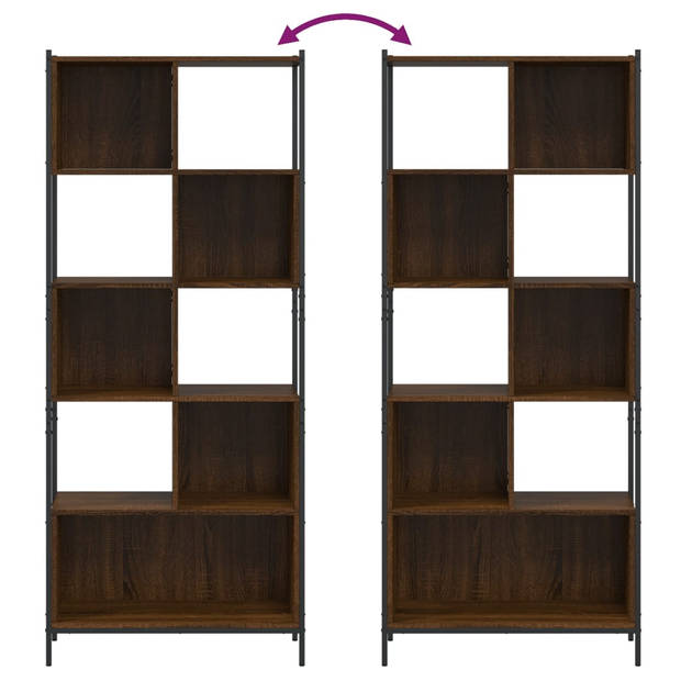 vidaXL Boekenkast 72x28x172 cm bewerkt hout bruin eikenkleur