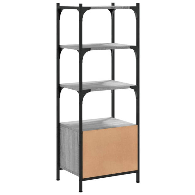 vidaXL Boekenkast 3-laags 41x30x109,5 cm bewerkt hout grijs sonoma