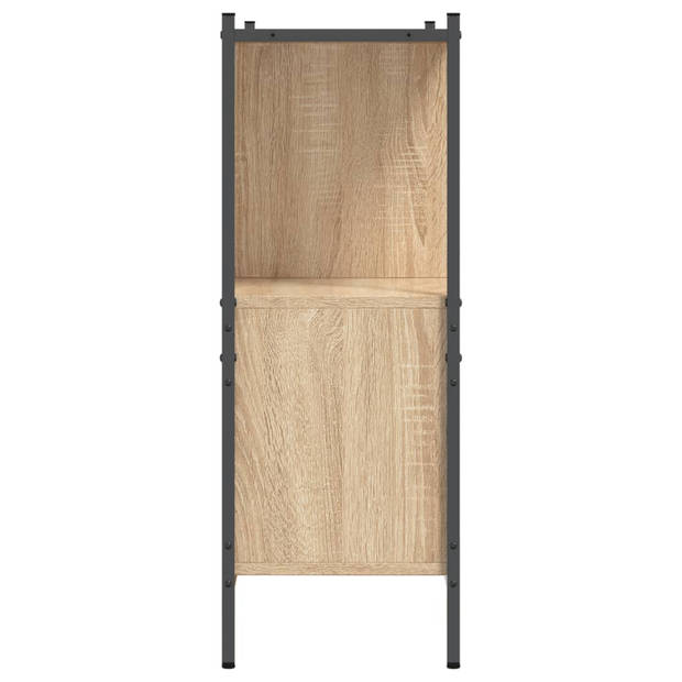 vidaXL Boekenkast 102x28x77,5 cm bewerkt hout sonoma eikenkleurig