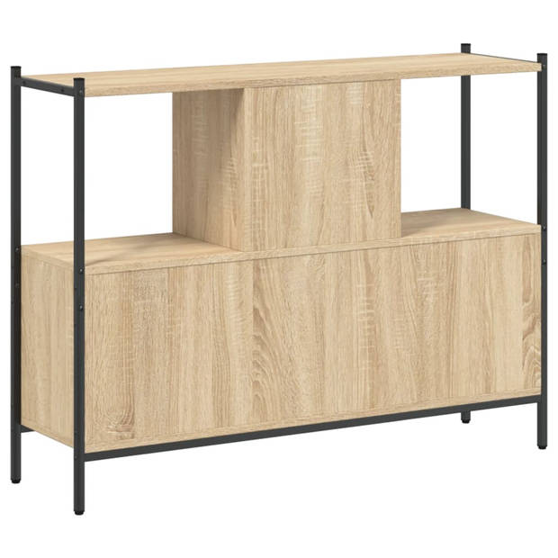 vidaXL Boekenkast 102x28x77,5 cm bewerkt hout sonoma eikenkleurig