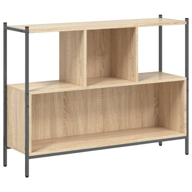 vidaXL Boekenkast 102x28x77,5 cm bewerkt hout sonoma eikenkleurig