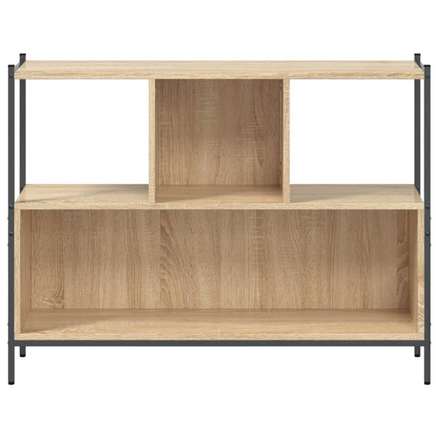 vidaXL Boekenkast 102x28x77,5 cm bewerkt hout sonoma eikenkleurig