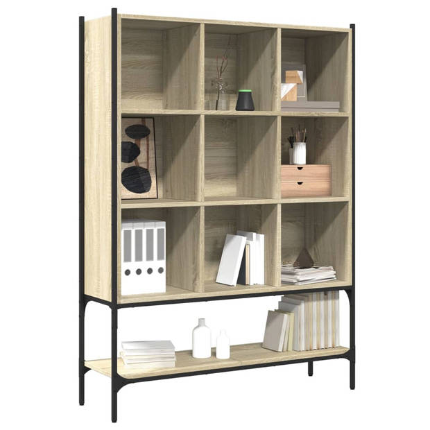 vidaXL Boekenkast 102x30x141,5 cm bewerkt hout sonoma eikenkleurig