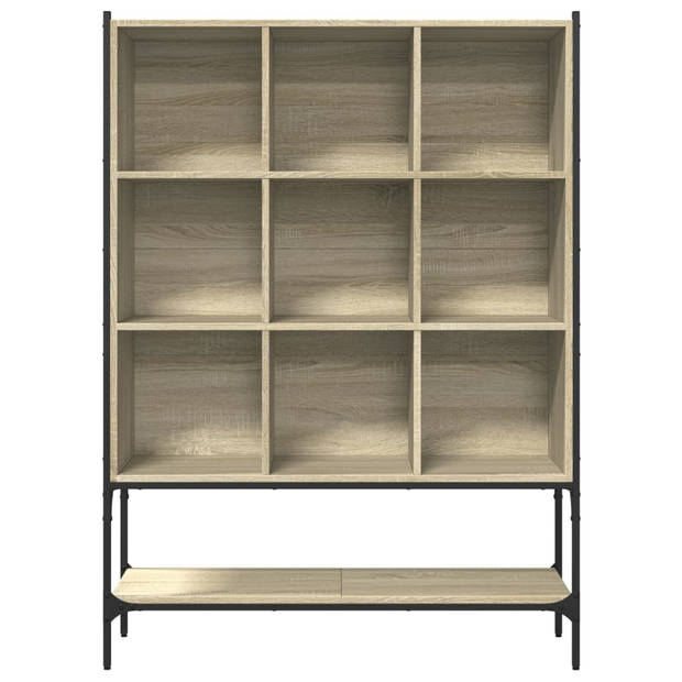 vidaXL Boekenkast 102x30x141,5 cm bewerkt hout sonoma eikenkleurig