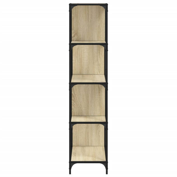 vidaXL Boekenkast 4-laags 139x33,5x149 cm bewerkt hout sonoma eiken