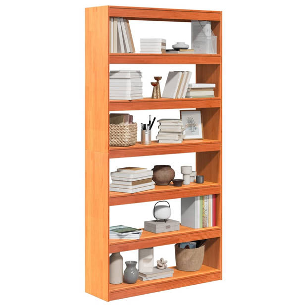 vidaXL Boekenkast / kamerscherm 100x30x199,5 cm massief grenenhout