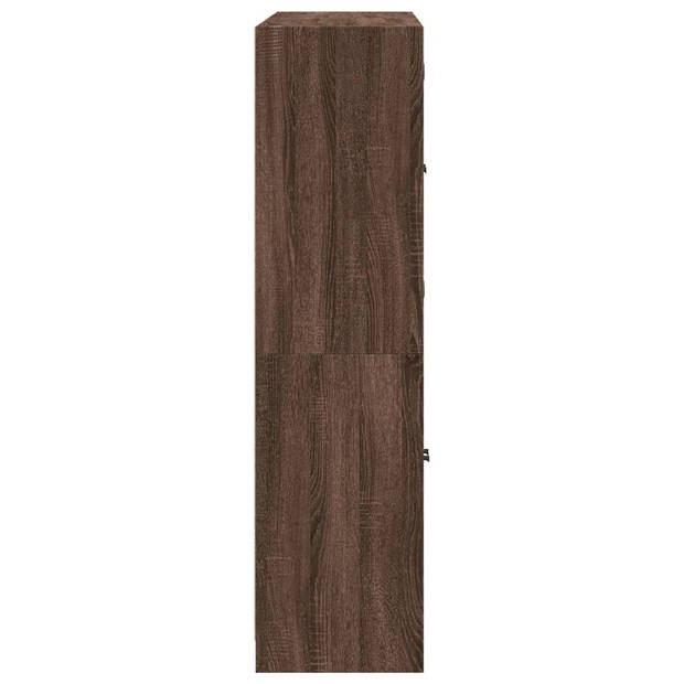 vidaXL Boekenkast met deuren 136x37x142 cm hout bruin eikenkleur
