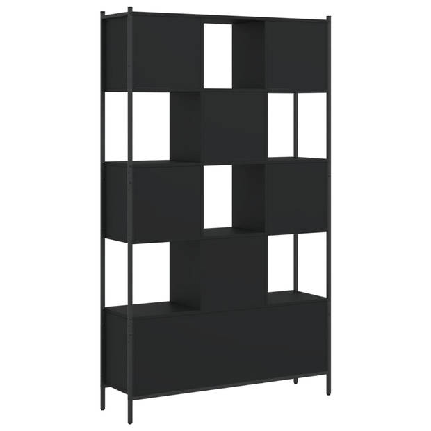 vidaXL Boekenkast 102x28x172 cm bewerkt hout zwart