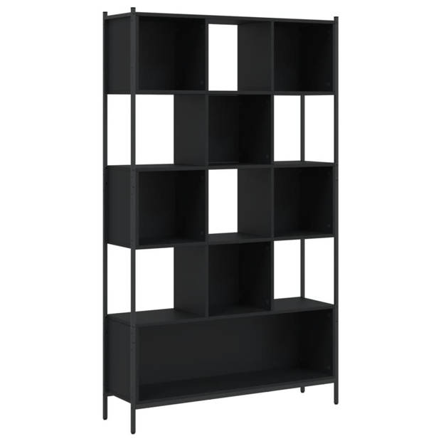 vidaXL Boekenkast 102x28x172 cm bewerkt hout zwart