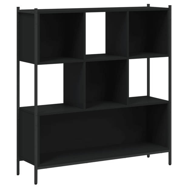 vidaXL Boekenkast 102x28x172 cm bewerkt hout zwart