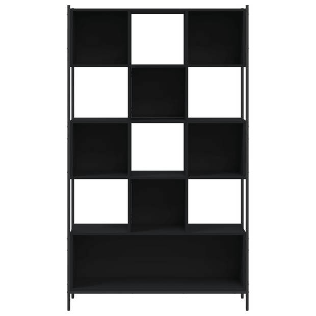 vidaXL Boekenkast 102x28x172 cm bewerkt hout zwart