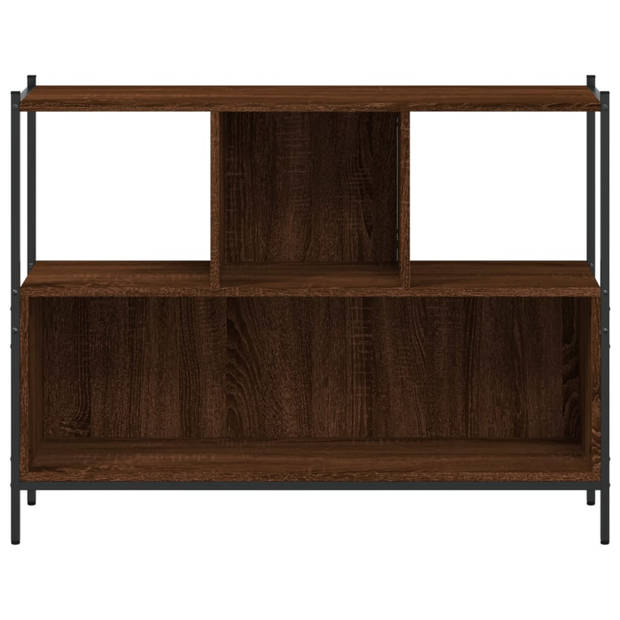 vidaXL Boekenkast 102x28x77,5 cm bewerkt hout bruin eikenkleur