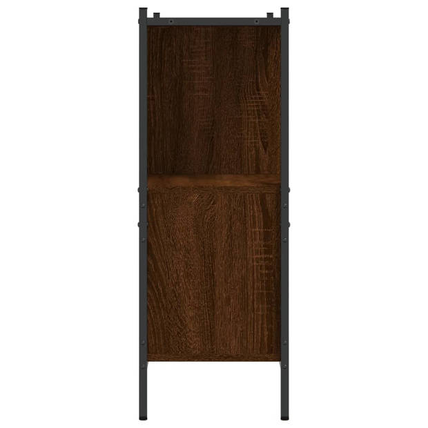 vidaXL Boekenkast 102x28x77,5 cm bewerkt hout bruin eikenkleur