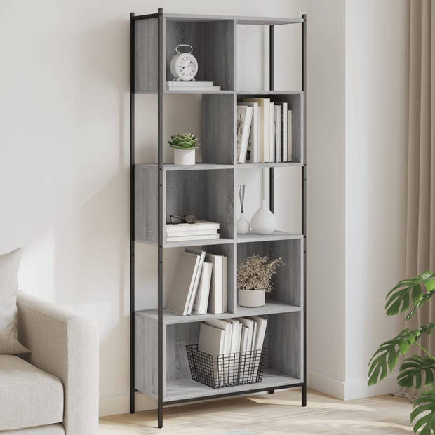 vidaXL Boekenkast 72x28x172 cm bewerkt hout grijs sonoma eikenkleurig