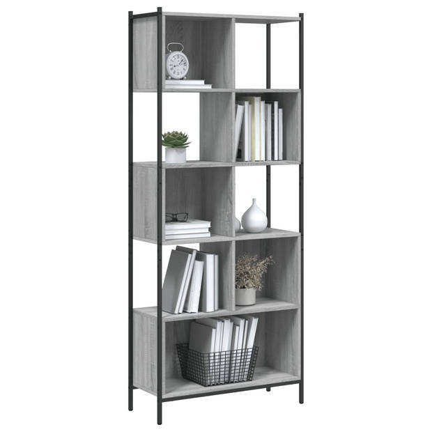 vidaXL Boekenkast 72x28x172 cm bewerkt hout grijs sonoma eikenkleurig