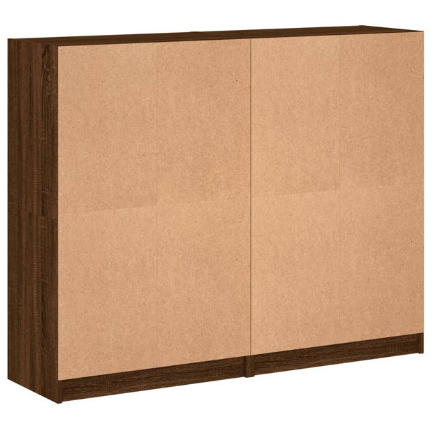 vidaXL Boekenkast met deuren 136x37x109 cm hout bruin eikenkleur